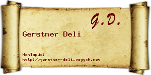Gerstner Deli névjegykártya